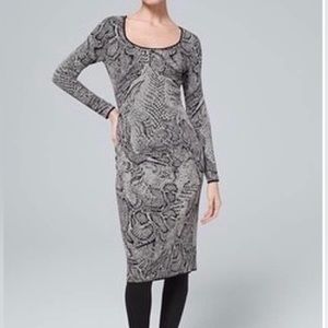 White House Black Market Animal Snakeskin Print Midi Dress